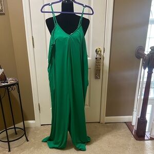 Kelly Green Spaghetti Strap Jumpsuit
